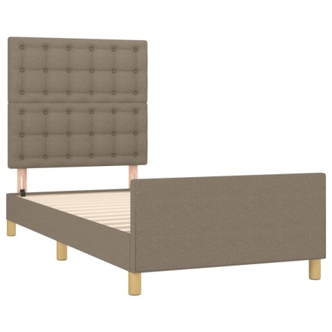 Rama łóżka bez materaca Taupe 90x200 cm Tkanina