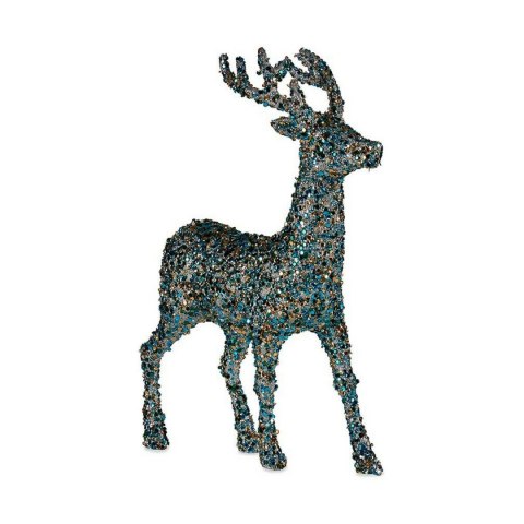 Świąteczny renifer Krist+ Niebieski Złoty Renifer 15 x 45 x 30 cm