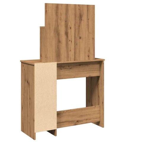 Toaletka z lustrem, dąb artisan, 86,5x35x136 cm