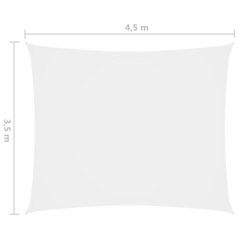 Żagiel ogrodowy, tkanina Oxford, prostokątny, 3,5x4,5 m, biały
