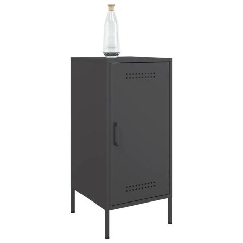 Szafki, 2 szt., czarne, 36x39x79 cm, stal