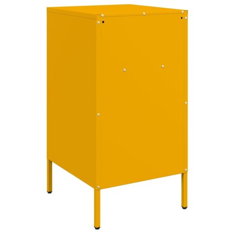 Szafki nocne, 2 szt., musztardowe, 36x39x68 cm, stal