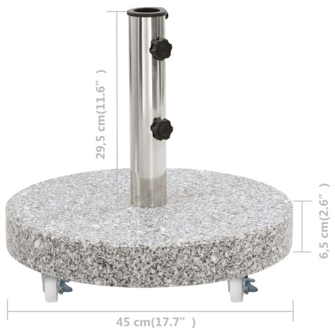 Podstawa pod parasol, granitowa, 30 kg, okrągła, szara