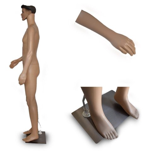 MANEKIN MĘSKI PEŁNOPOSTACIOWY WYSTAWOWY WYSOKI 190CM DO SKLEPU