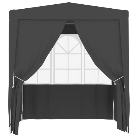 Namiot imprezowy ze ściankami, 2x2 m, antracyt, 90 g/m²