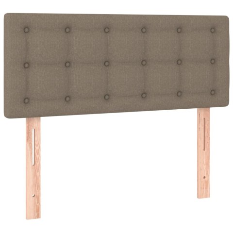 Łóżko kontynentalne z materacem, taupe, tkanina, 100x200 cm