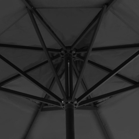 Parasol ogrodowy na słupku aluminiowym, 500 cm, antracytowy