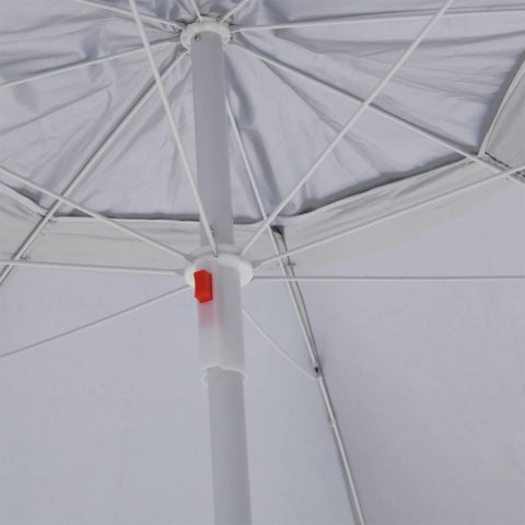 Parasol plażowy ze ściankami bocznymi, piaskowy, 215 cm