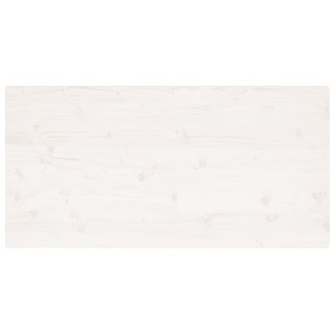 Blat stołu, biały, 110x60x2,5cm, lite drewno sosnowe, prostokąt
