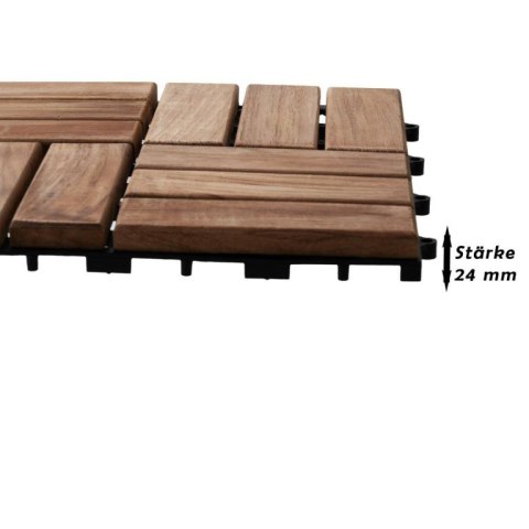11 paneli podłogowych 1 m² na taras 30x30x2 cm
