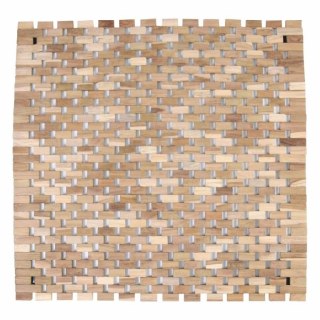 Antypoślizgowa mata, teak, naturalna, 50 x 48,5 cm