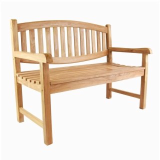Ławka 2-osobowa DIVERO, drewno tekowe, 120 cm