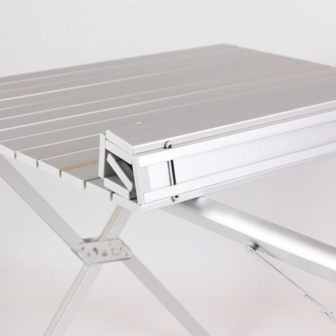 Stół kempingowy z torbą, aluminiowy, szary, 108 x 71 x 72 cm