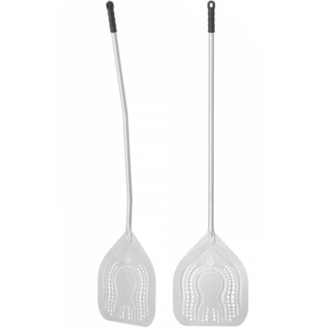 Łopata do pizzy Arena kwadratowa perforowana z wygiętym uchwytem 350 x 1500 mm
