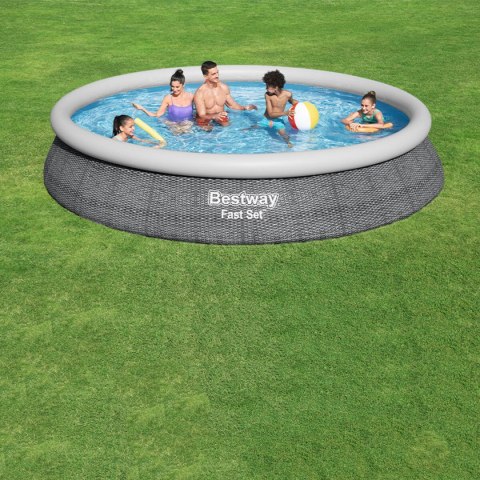 Bestway Basen dmuchany dla dorosłych Ratan z oczyszczaczem 475x84 cm Ogród 57313