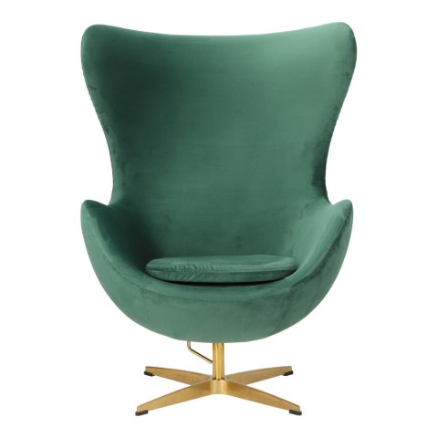 Fotel Jajo Velvet zielone/ złota