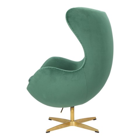 Fotel Jajo Velvet zielone/ złota
