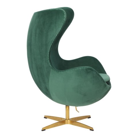 Fotel Jajo Velvet zielone/ złota
