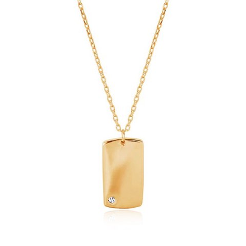 Gold necklace NXC6694 - Zirconia
