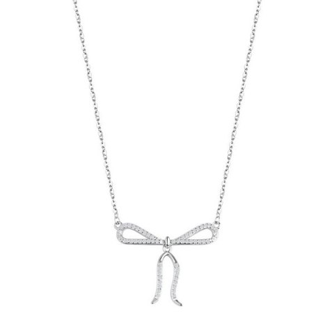 Rhodium plated silver necklace NSC6658 - Zirconia