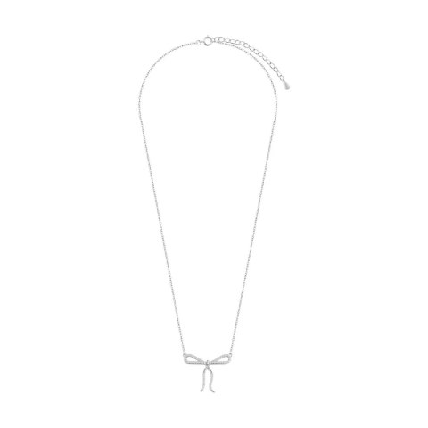 Rhodium plated silver necklace NSC6658 - Zirconia