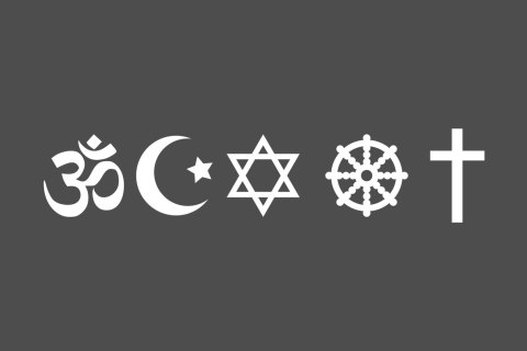 Obraz Na Płótnie Zestaw Ikon Symboli Religijnych