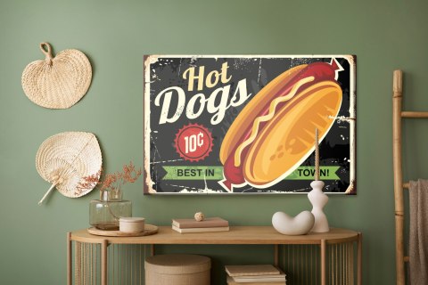 Obraz Na Płótnie Hot Dogi W Stylu Vintage