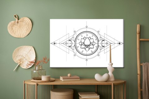 Obraz Na Płótnie Lotos I Święta Geometria