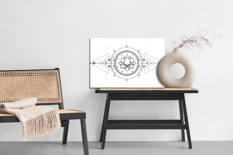 Obraz Na Płótnie Lotos I Święta Geometria