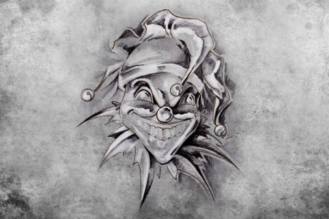 Obraz Na Płótnie Naszkicowany Joker