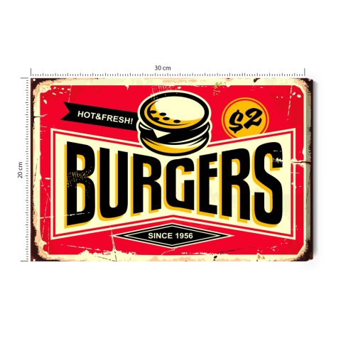 Obraz Na Płótnie Tablica Restauracji Fast Food W Stylu Retro