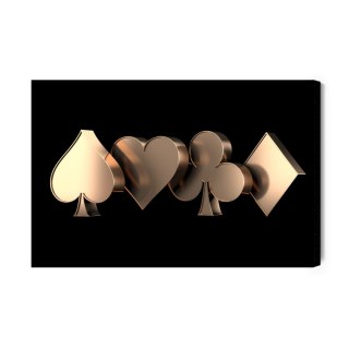 Obraz Na Płótnie Symbole Kart 3D