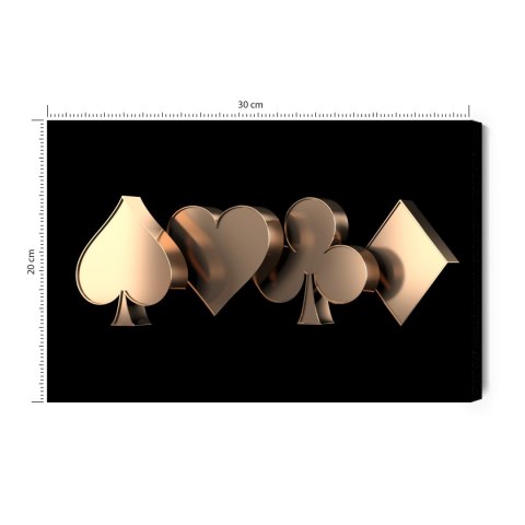 Obraz Na Płótnie Symbole Kart 3D