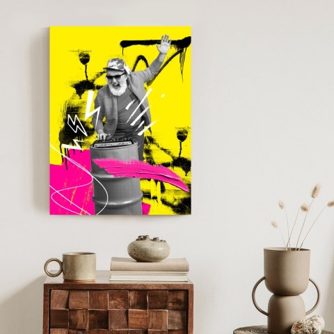 Plakat Dj W Miejskiej Dżungli - Kolorowy Kolaż