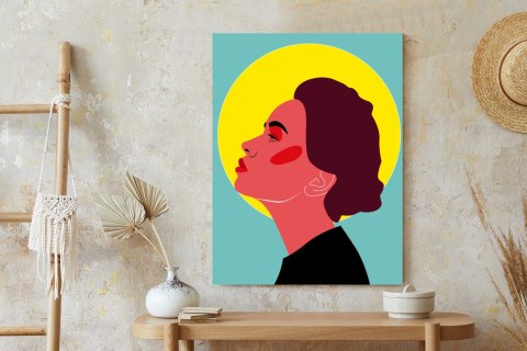 Plakat Zamyślona Kobieta Pop Art W Stylu Retro