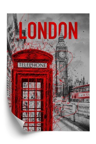Plakat Brytyjska Budka Telefoniczna I Big Ben