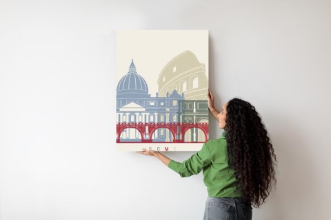 Plakat Kolorowa Ilustracja Architektura Rzymu