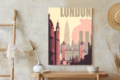 Plakat Londyn W Stylu Retro Ilustracja