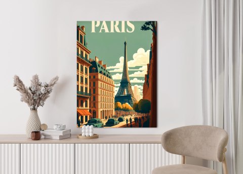 Plakat Retro Pocztówka Z Paryża
