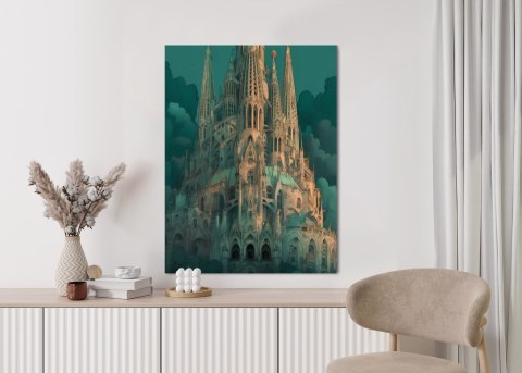 Plakat Sagrada Familia Secesyjny Kościół W Barcelonie