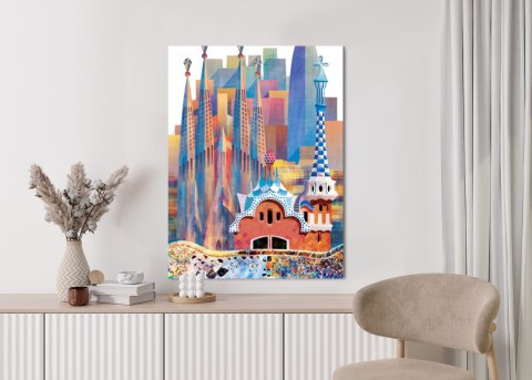 Plakat Słynna Architektura Barcelony Abstrakcja