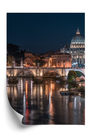 Plakat Tiber Most I Kopuła Watykanu