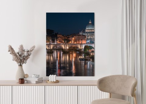 Plakat Tiber Most I Kopuła Watykanu