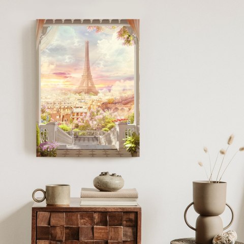 Plakat Widok Z Tarasu Na Malowniczy Paryż