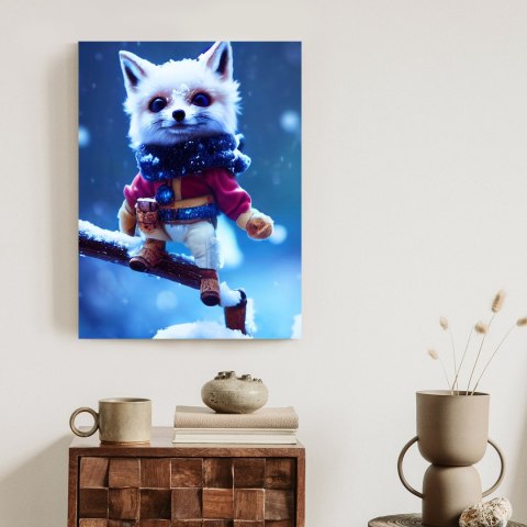 Plakat Bajkowy Lis W Śniegu