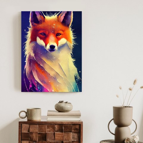 Plakat Beautiful Fine Art Portrait Of Red Fox. Generated By Ai, Is Not Based On Any Original Image, Character Or Person