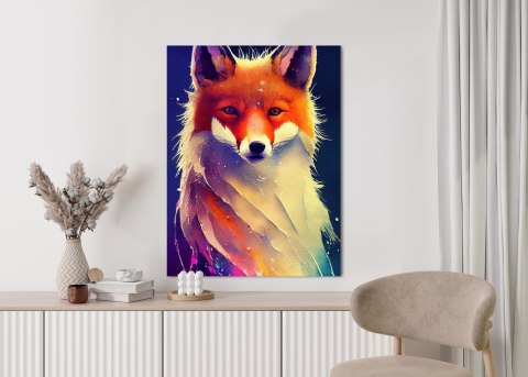 Plakat Beautiful Fine Art Portrait Of Red Fox. Generated By Ai, Is Not Based On Any Original Image, Character Or Person
