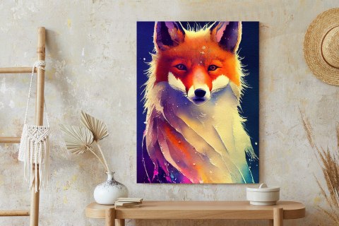Plakat Beautiful Fine Art Portrait Of Red Fox. Generated By Ai, Is Not Based On Any Original Image, Character Or Person