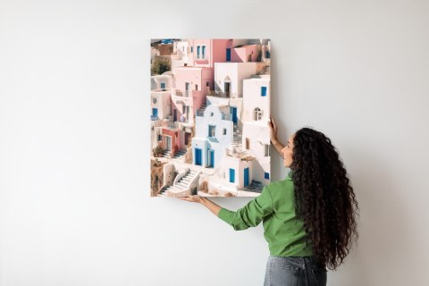 Plakat Kolorowa Grecka Architektura