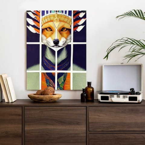 Plakat Lis W Ludowym Ubraniu